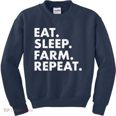 Eat Sleep Farm Repeat Kids Sweatshirt