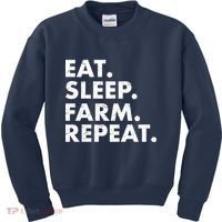 Eat Sleep Farm Repeat Kids Sweatshirt thumb 0