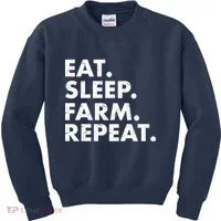 Eat Sleep Farm Repeat Kids Sweatshirt thumb 0