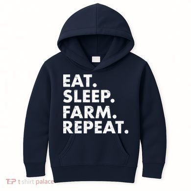 Eat Sleep Farm Repeat Kids Hoodie