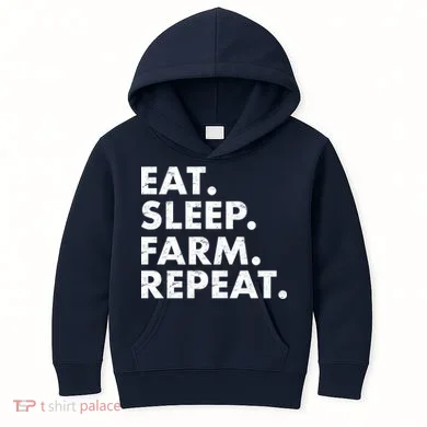 Eat Sleep Farm Repeat Kids Hoodie