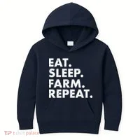 Eat Sleep Farm Repeat Kids Hoodie thumb 0