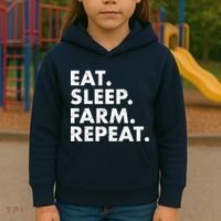 Eat Sleep Farm Repeat Kids Hoodie thumb 3