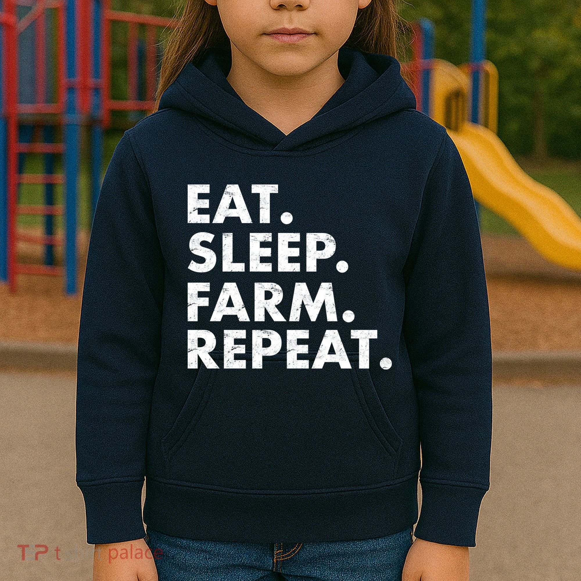 Eat Sleep Farm Repeat Kids Hoodie