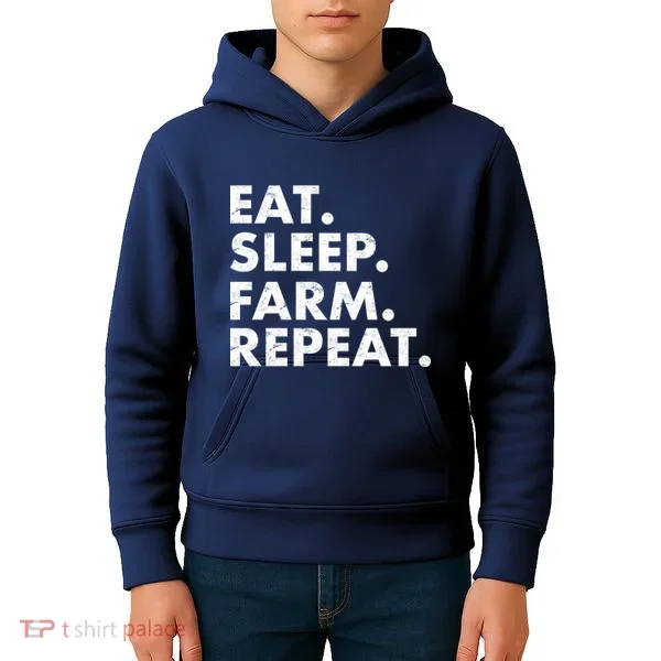 Eat Sleep Farm Repeat Kids Hoodie