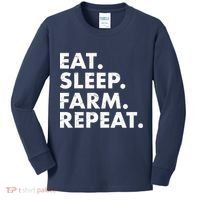 Eat Sleep Farm Repeat Kids Long Sleeve Shirt thumb 0