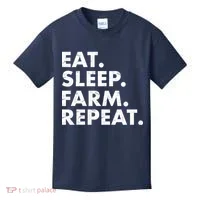 Eat Sleep Farm Repeat Kids T-Shirt thumb 0