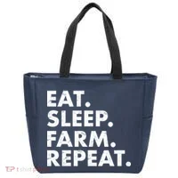 Eat Sleep Farm Repeat Tote Bag thumb 0