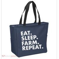 Eat Sleep Farm Repeat Tote Bag thumb 2