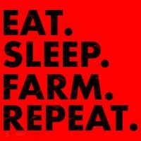 Eat Sleep Farm Repeat Santa Hat thumb 1