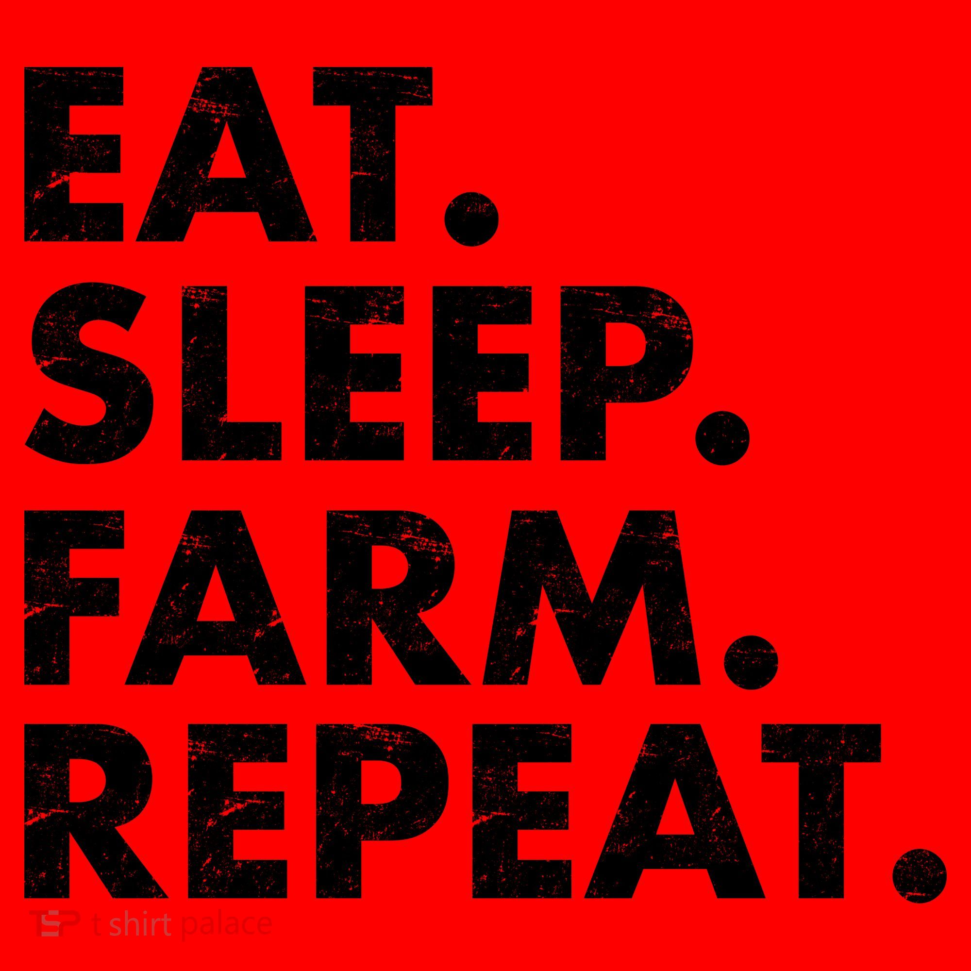 Eat Sleep Farm Repeat Santa Hat
