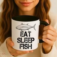 Eat Sleep Fish Fishing Fanatic Coffee Mug thumb 3