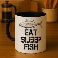 Eat Sleep Fish Fishing Fanatic Coffee Mug thumb 4