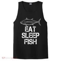 Eat Sleep Fish Fishing Fanatic PosiCharge Competitor Tank thumb 0