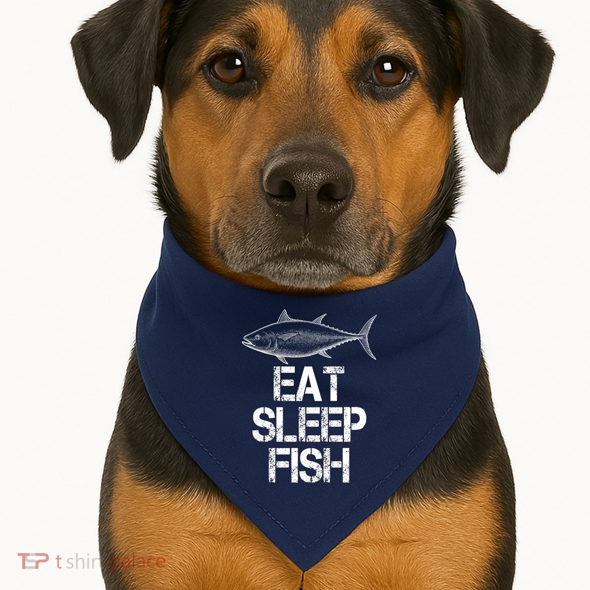 Eat Sleep Fish Fishing Fanatic USA-Made Doggie Bandana
