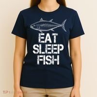 Eat Sleep Fish Fishing Fanatic T-Shirt thumb 4