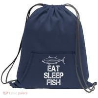 Eat Sleep Fish Fishing Fanatic Sweatshirt Cinch Pack Bag thumb 0