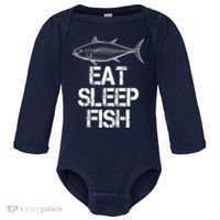 Eat Sleep Fish Fishing Fanatic Baby Long Sleeve Bodysuit thumb 0