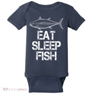 Eat Sleep Fish Fishing Fanatic Baby Bodysuit