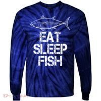 Eat Sleep Fish Fishing Fanatic Tie-Dye Long Sleeve Shirt thumb 0