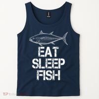 Eat Sleep Fish Fishing Fanatic Tank Top thumb 2