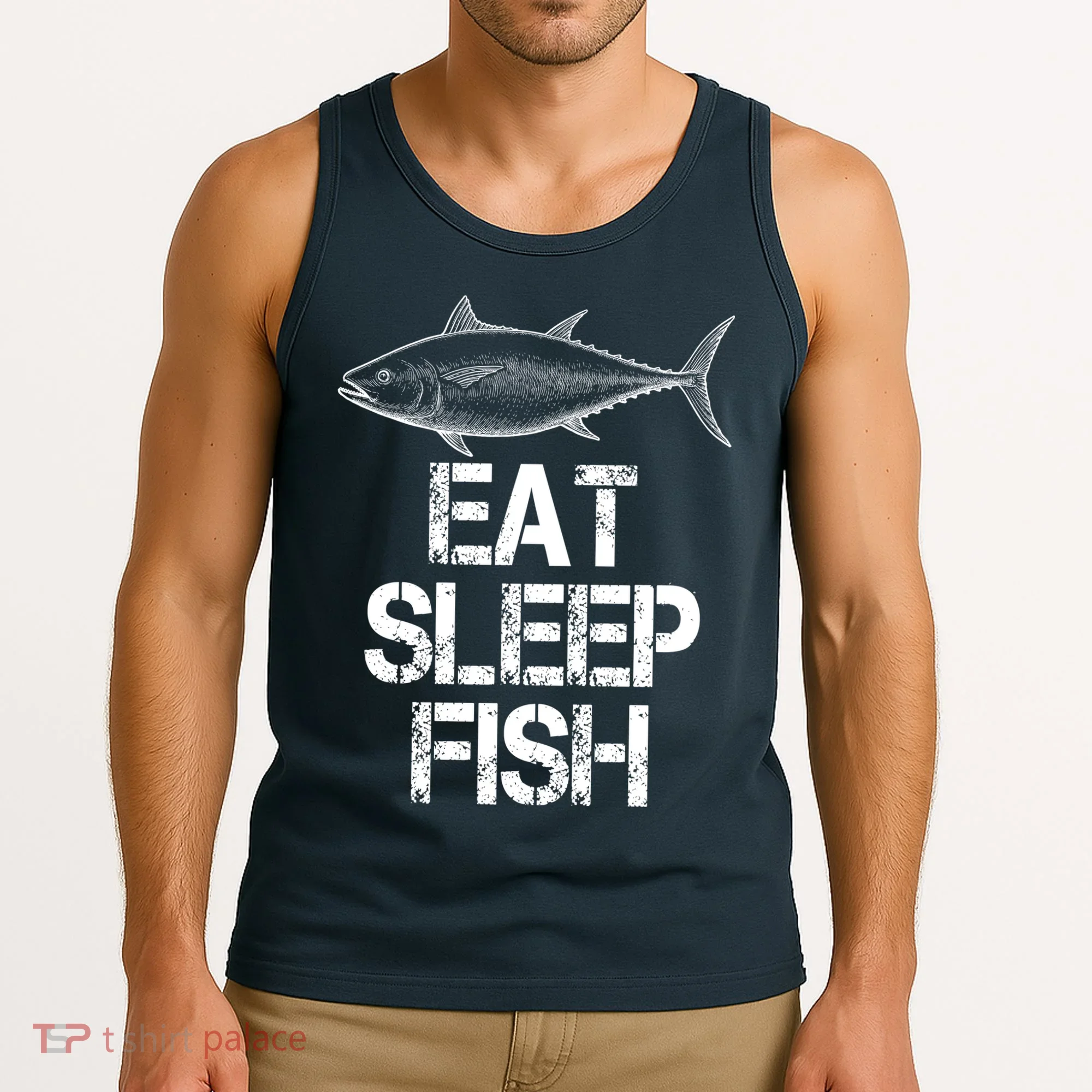Eat Sleep Fish Fishing Fanatic Tank Top