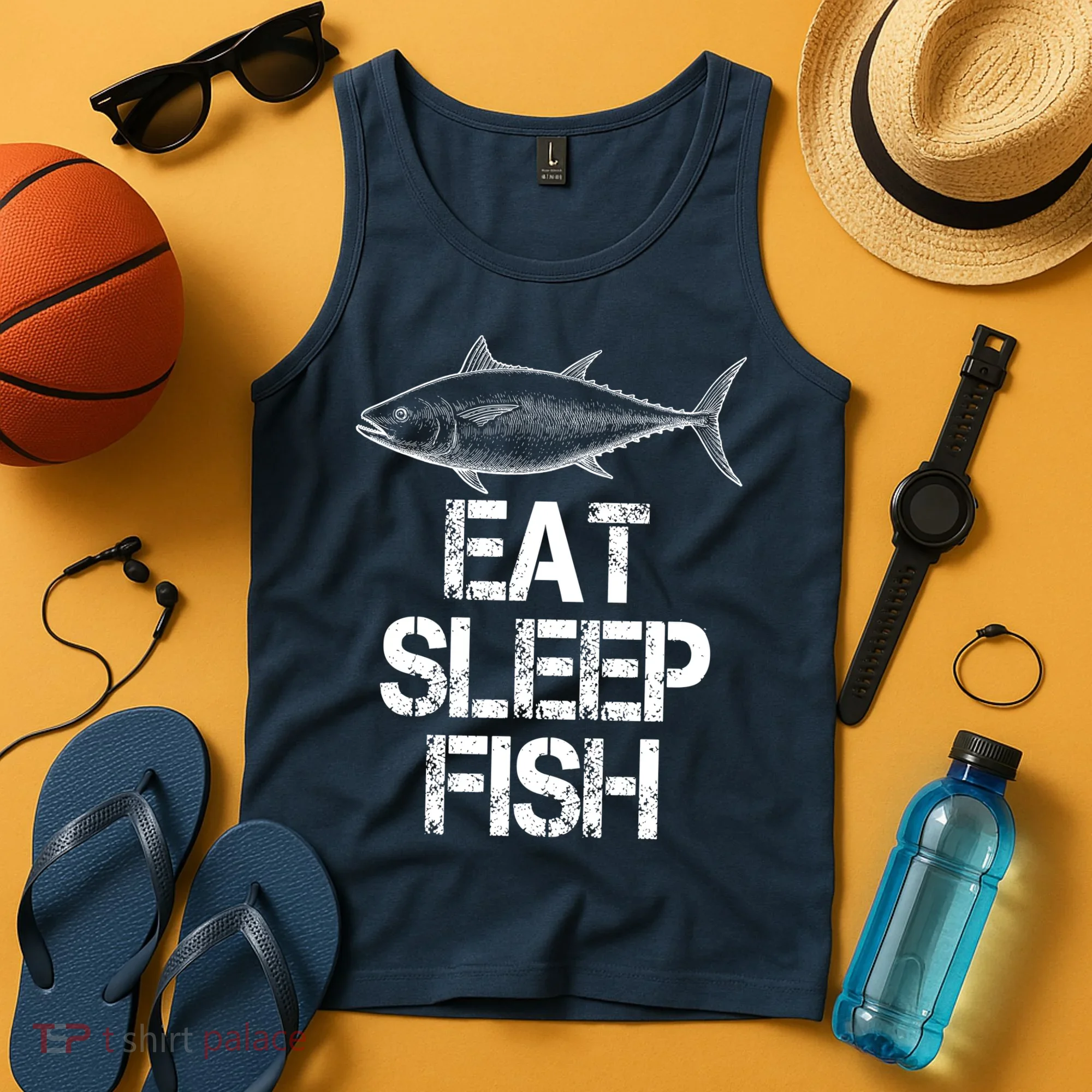 Eat Sleep Fish Fishing Fanatic Tank Top