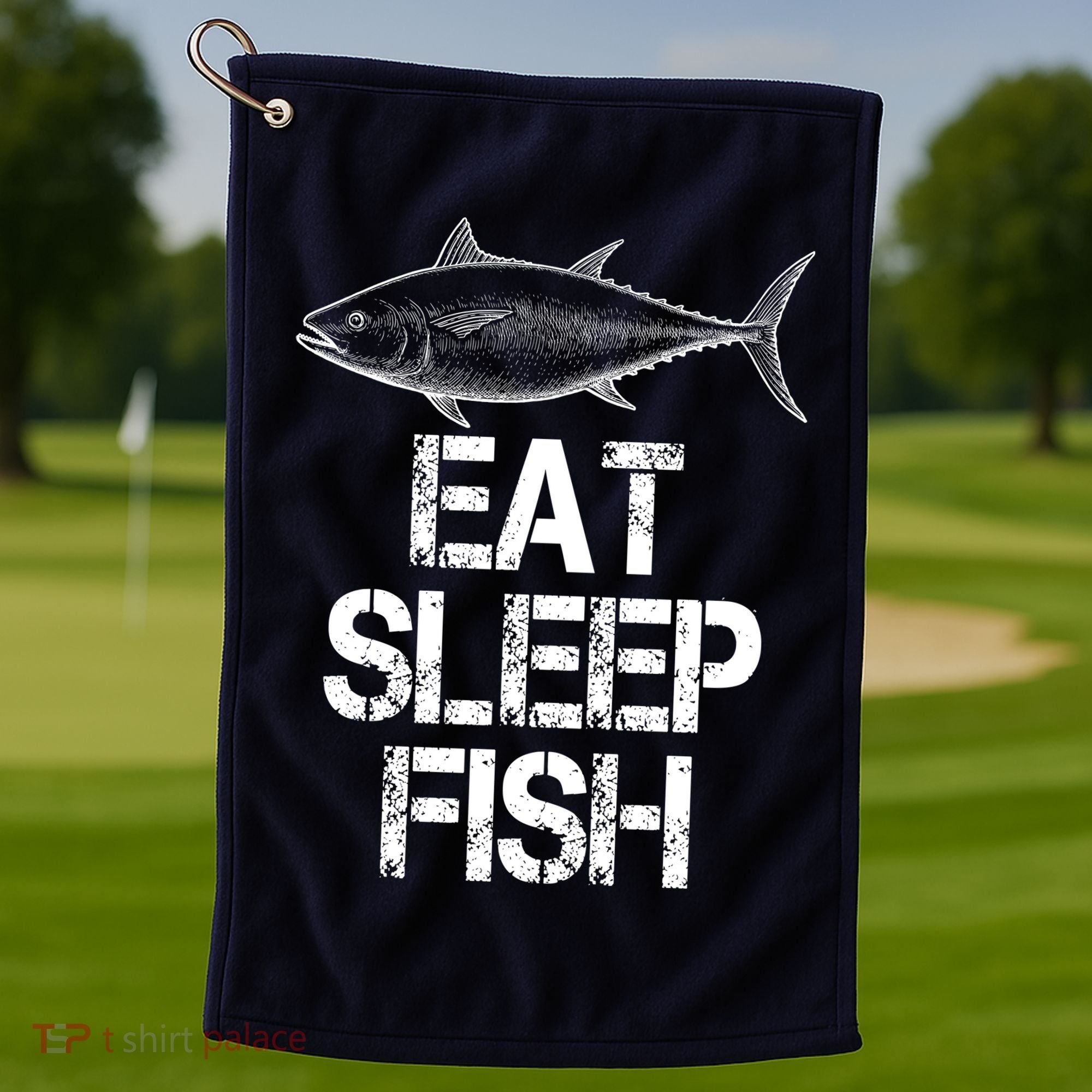 Eat Sleep Fish Fishing Fanatic Golf Towel