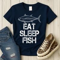 Eat Sleep Fish Fishing Fanatic Women's T-Shirt thumb 3