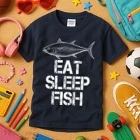 Eat Sleep Fish Fishing Fanatic Kids T-Shirt thumb 3