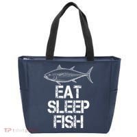 Eat Sleep Fish Fishing Fanatic Tote Bag thumb 0