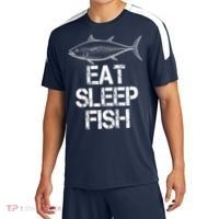 Eat Sleep Fish Fishing Fanatic Sport-Tek Competitor United Soccer Jersey thumb 0