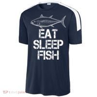 Eat Sleep Fish Fishing Fanatic Sport-Tek Competitor United Soccer Jersey thumb 2