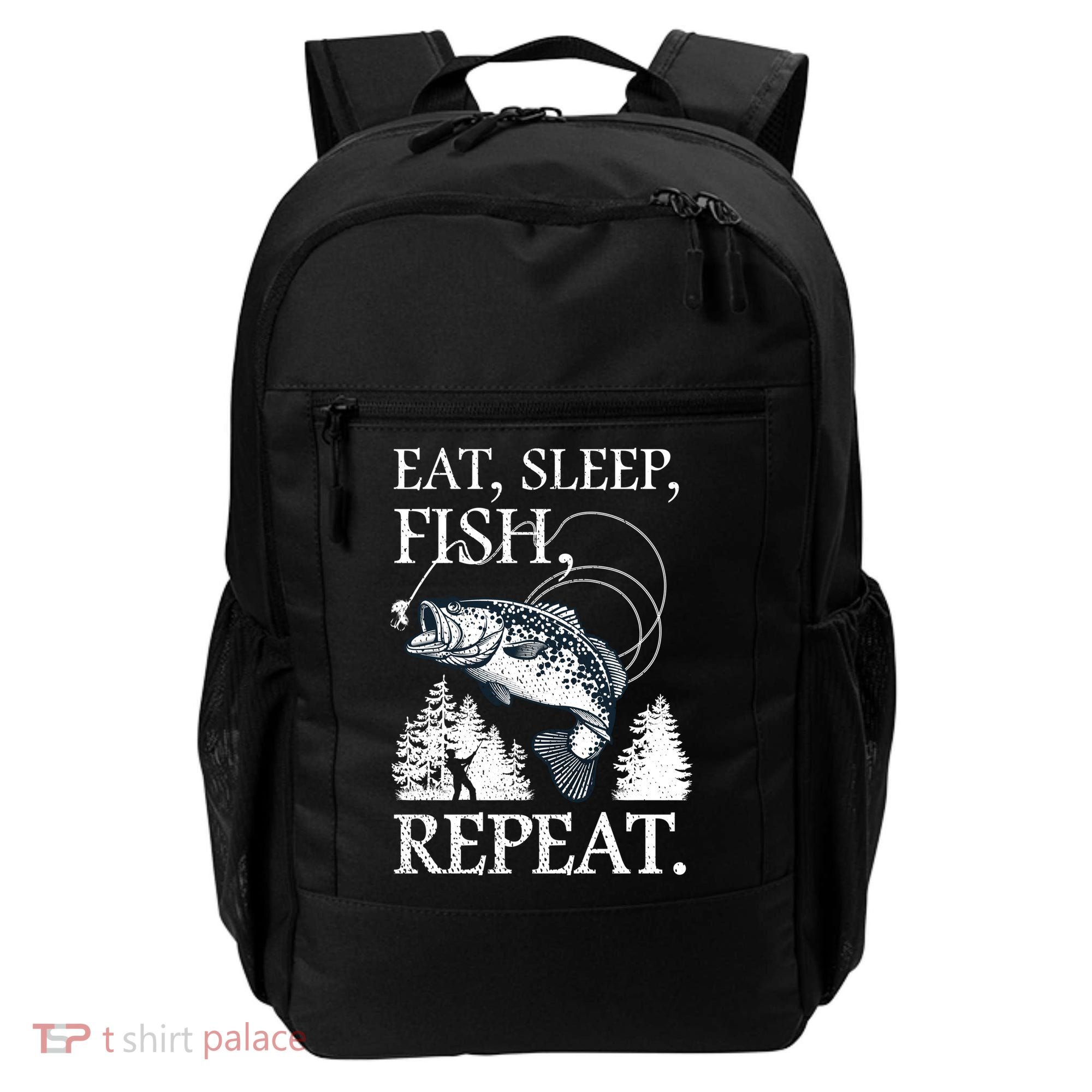 Eat Sleep Fish Repeat Backpack