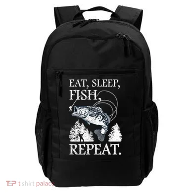 Eat Sleep Fish Repeat Backpack