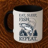 Eat Sleep Fish Repeat Coffee Mug thumb 2