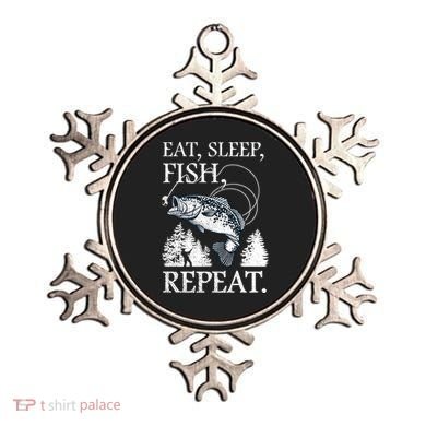 Eat Sleep Fish Repeat Ornament