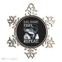 Eat Sleep Fish Repeat Ornament thumb 0