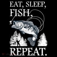 Eat Sleep Fish Repeat Ornament thumb 1