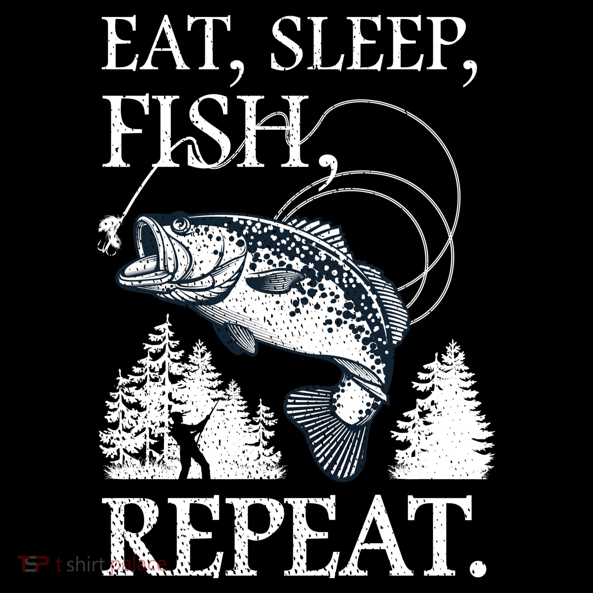 Eat Sleep Fish Repeat Ornament