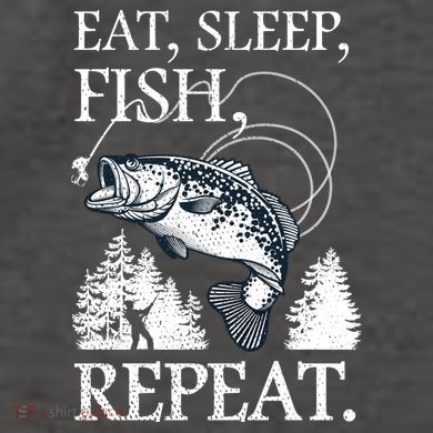 Eat Sleep Fish Repeat Vector Backpack