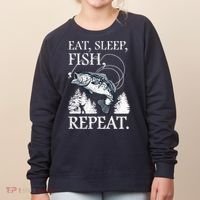 Eat Sleep Fish Repeat Women's Sweatshirt thumb 0