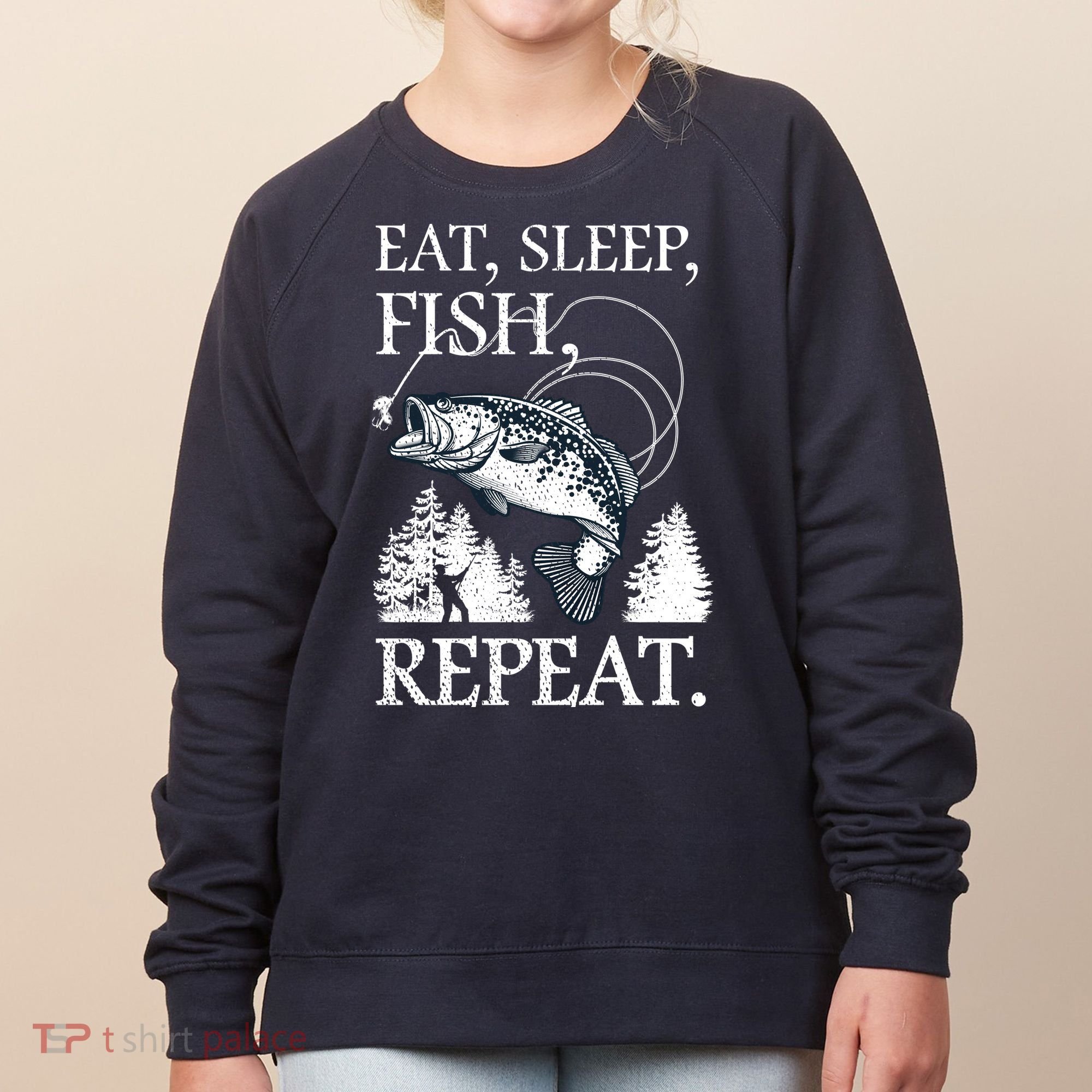 Eat Sleep Fish Repeat Women's Sweatshirt