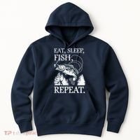 Eat Sleep Fish Repeat Hoodie thumb 0