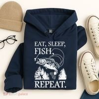 Eat Sleep Fish Repeat Hoodie thumb 4