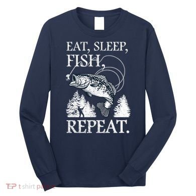 Eat Sleep Fish Repeat Long Sleeve Shirt