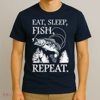 Eat Sleep Fish Repeat T-Shirt thumb 3
