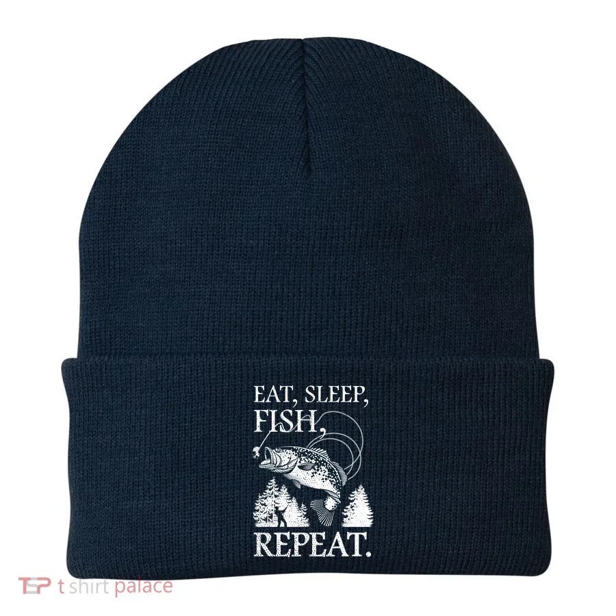 Eat Sleep Fish Repeat Beanie