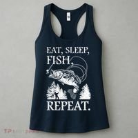 Eat Sleep Fish Repeat Women's Tank Top thumb 3