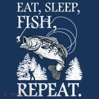 Eat Sleep Fish Repeat Hat thumb 2